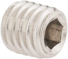 Value Collection - M8x1.25 Metric Coarse, 8mm OAL, Cup Point Set Screw - Grade 18-8 & Austenitic A2 Stainless Steel, 4mm Key - USA Tool & Supply