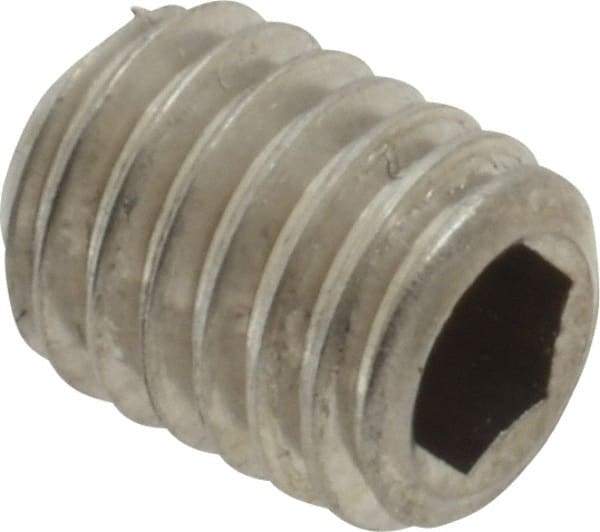 Value Collection - M8x1.25 Metric Coarse, 10mm OAL, Cup Point Set Screw - Grade 18-8 & Austenitic A2 Stainless Steel, 4mm Key - USA Tool & Supply