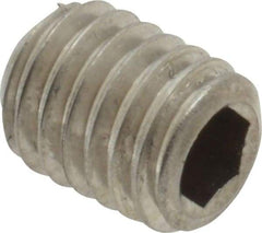 Value Collection - M8x1.25 Metric Coarse, 10mm OAL, Cup Point Set Screw - Grade 18-8 & Austenitic A2 Stainless Steel, 4mm Key - USA Tool & Supply