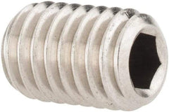 Value Collection - M8x1.25 Metric Coarse, 12mm OAL, Cup Point Set Screw - Grade 18-8 & Austenitic A2 Stainless Steel, 4mm Key - USA Tool & Supply