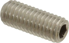 Value Collection - M8x1.25 Metric Coarse, 20mm OAL, Cup Point Set Screw - Grade 18-8 & Austenitic A2 Stainless Steel, 4mm Key - USA Tool & Supply