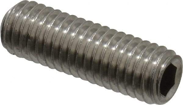 Value Collection - M8x1.25 Metric Coarse, 25mm OAL, Cup Point Set Screw - Grade 18-8 & Austenitic A2 Stainless Steel, 4mm Key - USA Tool & Supply