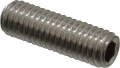 Value Collection - M8x1.25 Metric Coarse, 25mm OAL, Cup Point Set Screw - Grade 18-8 & Austenitic A2 Stainless Steel, 4mm Key - USA Tool & Supply