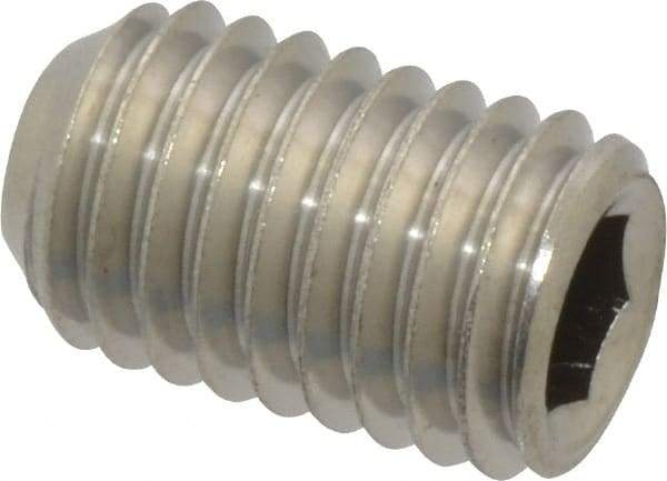 Value Collection - M10x1.50 Metric Coarse, 16mm OAL, Cup Point Set Screw - Grade 18-8 & Austenitic A2 Stainless Steel, 5mm Key - USA Tool & Supply