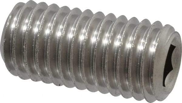 Value Collection - M12x1.75 Metric Coarse, 25mm OAL, Cup Point Set Screw - Grade 18-8 & Austenitic A2 Stainless Steel, 6mm Key - USA Tool & Supply