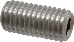Value Collection - M12x1.75 Metric Coarse, 25mm OAL, Cup Point Set Screw - Grade 18-8 & Austenitic A2 Stainless Steel, 6mm Key - USA Tool & Supply