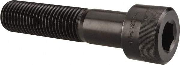 Holo-Krome - 1-1/4 - 7 UNC Hex Socket Drive, Socket Cap Screw - Alloy Steel, Black Oxide Finish, Partially Threaded, 5-1/2" Length Under Head - USA Tool & Supply
