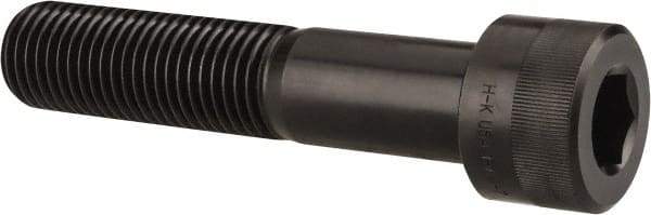 Holo-Krome - 1-1/4 - 7 UNC Hex Socket Drive, Socket Cap Screw - Alloy Steel, Black Oxide Finish, Partially Threaded, 6" Length Under Head - USA Tool & Supply