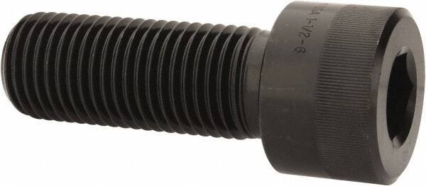 Holo-Krome - 1-1/2 - 6 UNC Hex Socket Drive, Socket Cap Screw - Alloy Steel, Black Oxide Finish, Fully Threaded, 4" Length Under Head - USA Tool & Supply