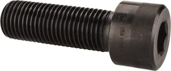 Holo-Krome - 1-1/2 - 6 UNC Hex Socket Drive, Socket Cap Screw - Alloy Steel, Black Oxide Finish, Partially Threaded, 4-1/2" Length Under Head - USA Tool & Supply
