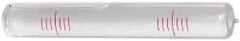 SPI - 3-3/4" Long x 19/32" Wide, Level Replacement Vial Mount - Clear, Use with Ducourret Block Levels - USA Tool & Supply