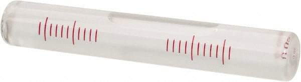 SPI - 3-3/4 Inch Long x 19/32 Inch Wide, Level Replacement Vial - Clear, Use With Block Levels - USA Tool & Supply