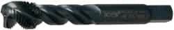 OSG - M16x1.50 Metric Fine 3 Flute 6H Modified Bottoming Spiral Flute Tap - Vanadium High Speed Steel, Oxide Finish, 100mm OAL, Right Hand Flute, Right Hand Thread - USA Tool & Supply