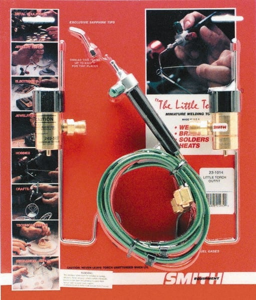 Miller/Smith - 7 Piece, Tip Number 5, Outfit for Disposable Tanks Oxygen & MAPP Propane - USA Tool & Supply
