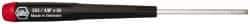 Wiha - 1/8" Precision Miniature Hex Driver - 2-23/64" Bade Length, Tapered Handle, 6-3/4" OAL - USA Tool & Supply