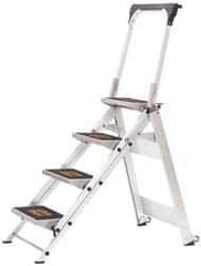 Little Giant Ladder - 4 Steps, 3' High, Type IA Rating, Aluminum Step Ladder - 300 Lb Capacity, 22-1/2" Base Width - USA Tool & Supply