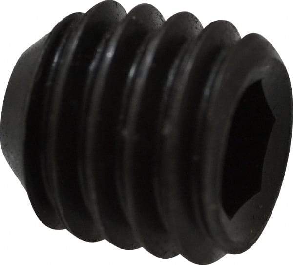 Holo-Krome - 7/16-14 UNC, 7/16" OAL, Cup Point Set Screw - Grade 8 Alloy Steel, 7/32" Key - USA Tool & Supply