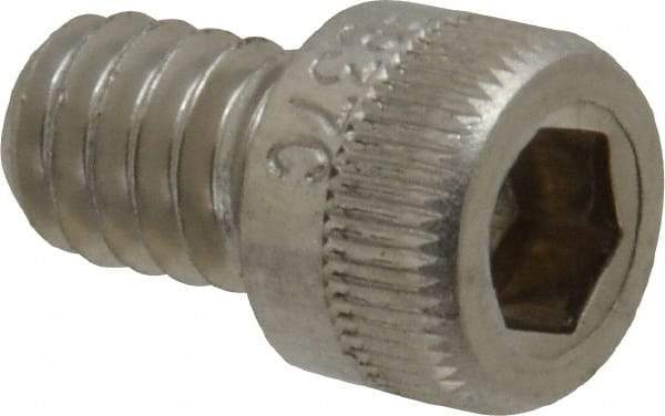 Holo-Krome - 1/4-20 UNC Hex Socket Drive, Socket Cap Screw - Grade 18-8 Stainless Steel, Uncoated, Fully Threaded, 3/8" Length Under Head - USA Tool & Supply