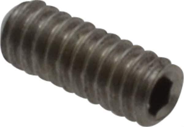Value Collection - #3-48 UNC, 1/4" OAL, Cup Point Set Screw - Grade 18-8 Stainless Steel, 0.05" Key - USA Tool & Supply
