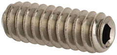 Value Collection - #4-40 UNC, 5/16" OAL, Cup Point Set Screw - Grade 18-8 Stainless Steel, 0.05" Key - USA Tool & Supply