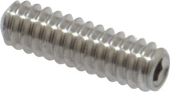 Value Collection - #4-40 UNC, 3/8" OAL, Cup Point Set Screw - Grade 18-8 Stainless Steel, 0.05" Key - USA Tool & Supply