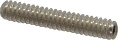 Value Collection - #4-40 UNC, 5/8" OAL, Cup Point Set Screw - Grade 18-8 Stainless Steel, 0.05" Key - USA Tool & Supply