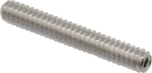 Value Collection - #4-40 UNC, 3/4" OAL, Cup Point Set Screw - Grade 18-8 Stainless Steel, 0.05" Key - USA Tool & Supply