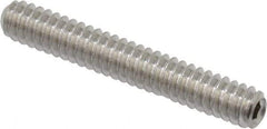 Value Collection - #4-40 UNC, 3/4" OAL, Cup Point Set Screw - Grade 18-8 Stainless Steel, 0.05" Key - USA Tool & Supply
