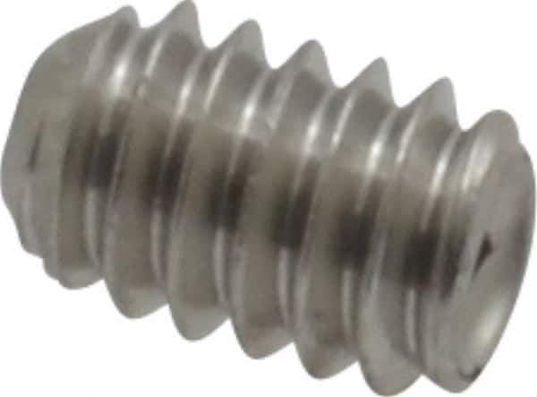 Value Collection - #5-40 UNC, 3/16" OAL, Cup Point Set Screw - Grade 18-8 Stainless Steel, 1/16" Key - USA Tool & Supply
