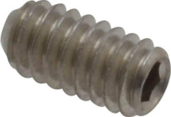 Value Collection - #5-40 UNC, 1/4" OAL, Cup Point Set Screw - Grade 18-8 Stainless Steel, 1/16" Key - USA Tool & Supply