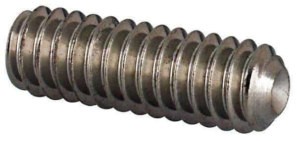 Value Collection - #5-40 UNC, 3/8" OAL, Cup Point Set Screw - Grade 18-8 Stainless Steel, 1/16" Key - USA Tool & Supply
