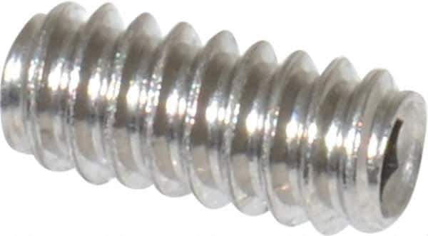Value Collection - #6-32 UNC, 5/16" OAL, Cup Point Set Screw - Grade 18-8 Stainless Steel, 1/16" Key - USA Tool & Supply
