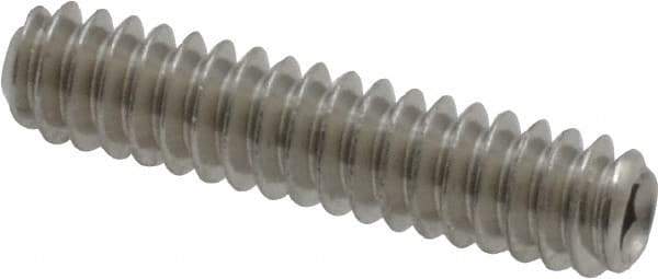 Value Collection - #6-32 UNC, 5/8" OAL, Cup Point Set Screw - Grade 18-8 Stainless Steel, 1/16" Key - USA Tool & Supply