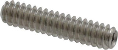 Value Collection - #6-32 UNC, 5/8" OAL, Cup Point Set Screw - Grade 18-8 Stainless Steel, 1/16" Key - USA Tool & Supply
