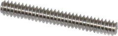 Value Collection - #6-32 UNC, 1" OAL, Cup Point Set Screw - Grade 18-8 Stainless Steel, 1/16" Key - USA Tool & Supply