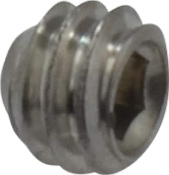 Value Collection - #8-32 UNC, 1/8" OAL, Cup Point Set Screw - Grade 18-8 Stainless Steel, 5/64" Key - USA Tool & Supply