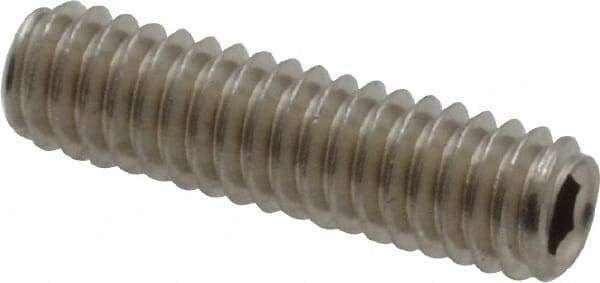 Value Collection - #8-32 UNC, 5/8" OAL, Cup Point Set Screw - Grade 18-8 Stainless Steel, 5/64" Key - USA Tool & Supply