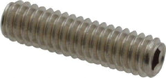 Value Collection - #8-32 UNC, 5/8" OAL, Cup Point Set Screw - Grade 18-8 Stainless Steel, 5/64" Key - USA Tool & Supply
