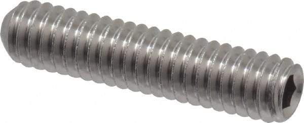 Value Collection - #8-32 UNC, 3/4" OAL, Cup Point Set Screw - Grade 18-8 Stainless Steel, 5/64" Key - USA Tool & Supply