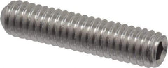 Value Collection - #8-32 UNC, 3/4" OAL, Cup Point Set Screw - Grade 18-8 Stainless Steel, 5/64" Key - USA Tool & Supply