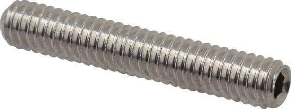 Value Collection - #8-32 UNC, 1" OAL, Cup Point Set Screw - Grade 18-8 Stainless Steel, 5/64" Key - USA Tool & Supply