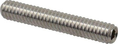 Value Collection - #8-32 UNC, 1" OAL, Cup Point Set Screw - Grade 18-8 Stainless Steel, 5/64" Key - USA Tool & Supply
