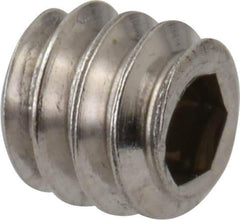 Value Collection - #10-24 UNC, 3/16" OAL, Cup Point Set Screw - Grade 18-8 Stainless Steel, 3/32" Key - USA Tool & Supply