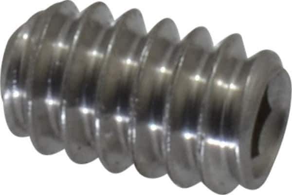 Value Collection - #10-24 UNC, 5/16" OAL, Cup Point Set Screw - Grade 18-8 Stainless Steel, 3/32" Key - USA Tool & Supply