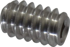 Value Collection - #10-24 UNC, 5/16" OAL, Cup Point Set Screw - Grade 18-8 Stainless Steel, 3/32" Key - USA Tool & Supply