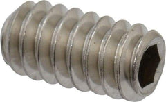 Value Collection - #10-24 UNC, 3/8" OAL, Cup Point Set Screw - Grade 18-8 Stainless Steel, 3/32" Key - USA Tool & Supply