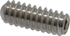 Value Collection - #10-24 UNC, 1/2" OAL, Cup Point Set Screw - Grade 18-8 Stainless Steel, 3/32" Key - USA Tool & Supply