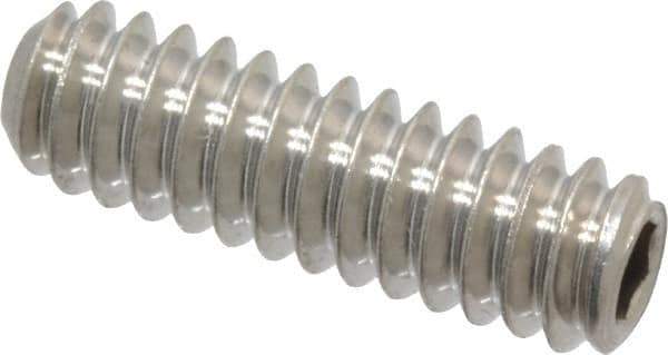 Value Collection - #10-24 UNC, 5/8" OAL, Cup Point Set Screw - Grade 18-8 Stainless Steel, 3/32" Key - USA Tool & Supply
