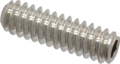 Value Collection - #10-24 UNC, 5/8" OAL, Cup Point Set Screw - Grade 18-8 Stainless Steel, 3/32" Key - USA Tool & Supply