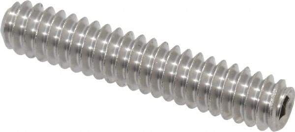 Value Collection - #10-24 UNC, 1" OAL, Cup Point Set Screw - Grade 18-8 Stainless Steel, 3/32" Key - USA Tool & Supply